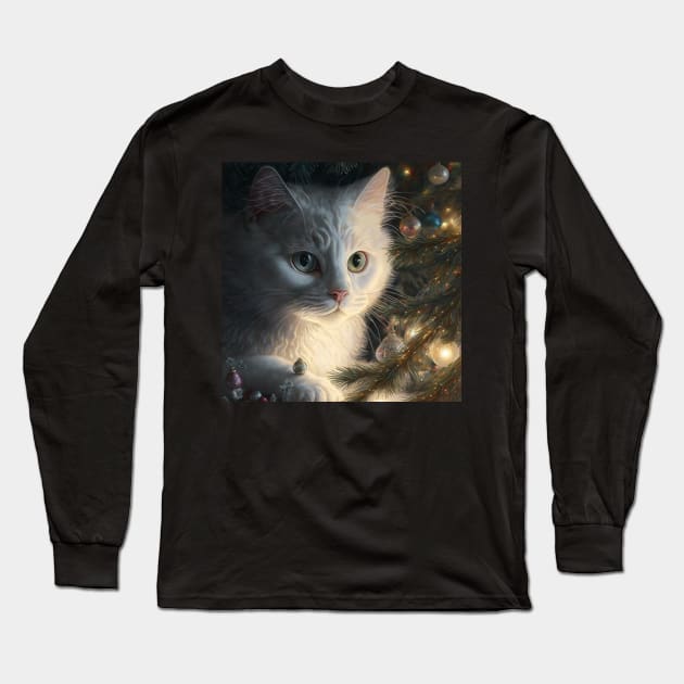 Cat Garland Long Sleeve T-Shirt by AbstractArt14